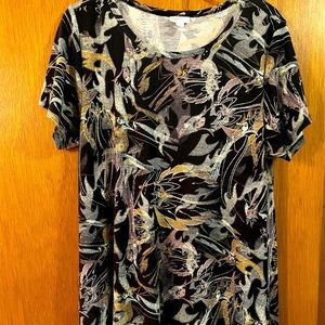 NEW Lularoe Disney Carley Swing Dress with Hi-Low Hem, Size Large, Maleficent